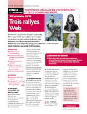 TICE et histoire (10). Trois rallyes web