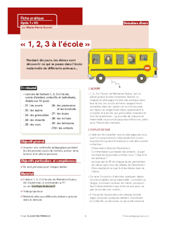 « 1, 2, 3 à l'école »