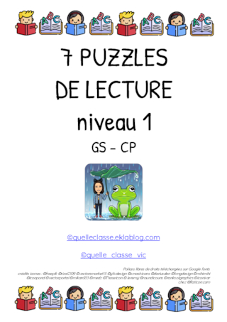 7 puzzles de lecture - Niveau 1
