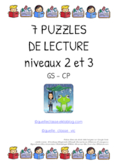 7 puzzles de lecture - Niveaux 2 et 3