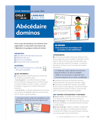 Abécédaire dominos