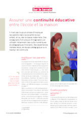 Assurer une continuité éducative entre l'école et la maison