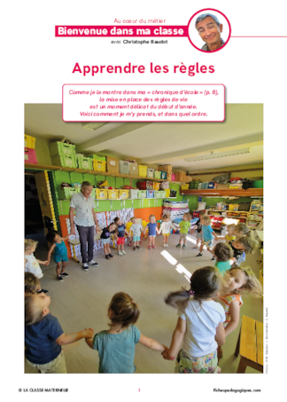 Bienvenue dans ma classe : apprendre les règles