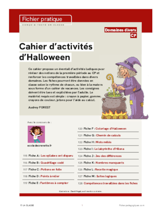 Cahier d'activités d'Halloween