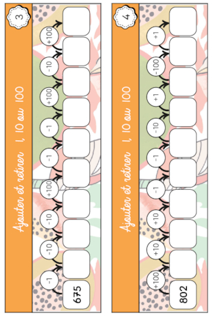 Calcul mental - Ajouter, soustraire 1, 10 ou 100