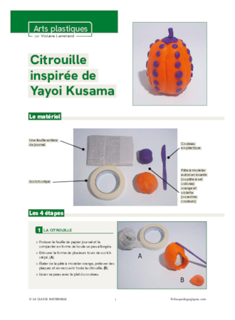 Citrouille inspirée de Yayoi Kusama