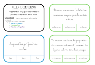 Conjuguer au présent, au futur et à l'imparfait