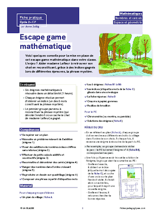 Escape game mathématique