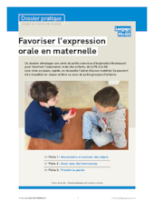 Favoriser l’expression orale en maternelle