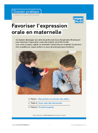 Favoriser l’expression orale en maternelle