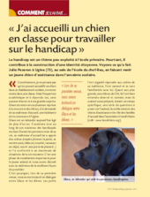 J'ai accueilli un chien en classe pour travailler le handicap