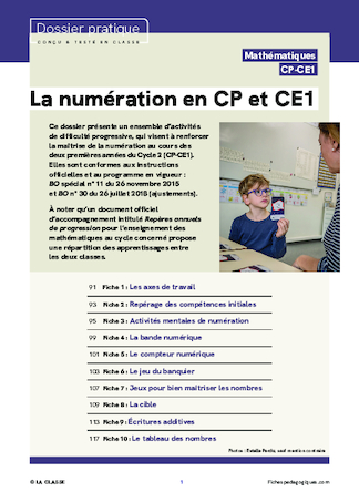 La numération en CP et CE1