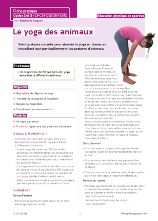 Le yoga des animaux