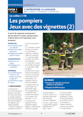 Les pompiers - Jeux avec vignettes