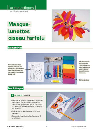 Masque-lunettes oiseau farfelu