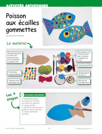 Poisson aux aux écailles gommettes