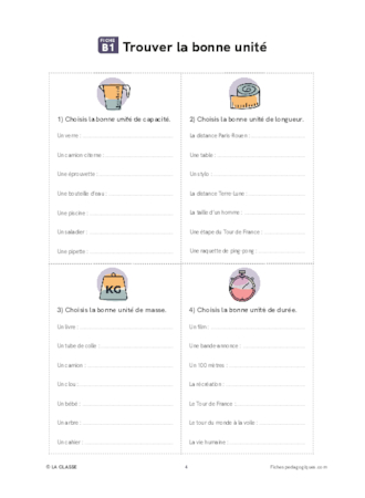 Rituel conversions de mesures