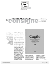 Travailler sur la consigne