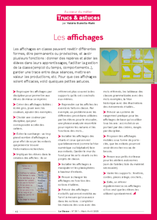 Trucs et astuces pour les affichages