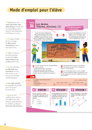 Voyage en maths CM1 aux Etats Unis - Manuel de l'élève (extrait)